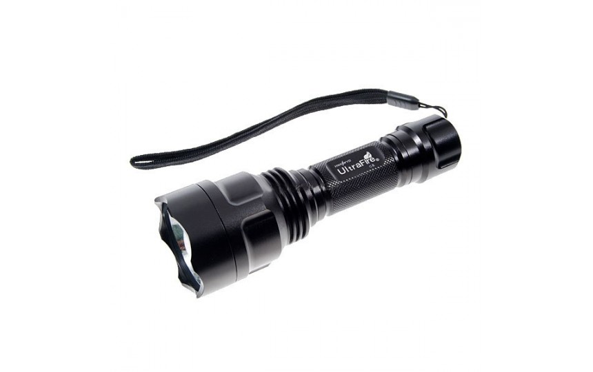 UltraFire C8 (CREE XP-L HI, 900 лм, 290 м, 5 реж) теплый свет, комлект